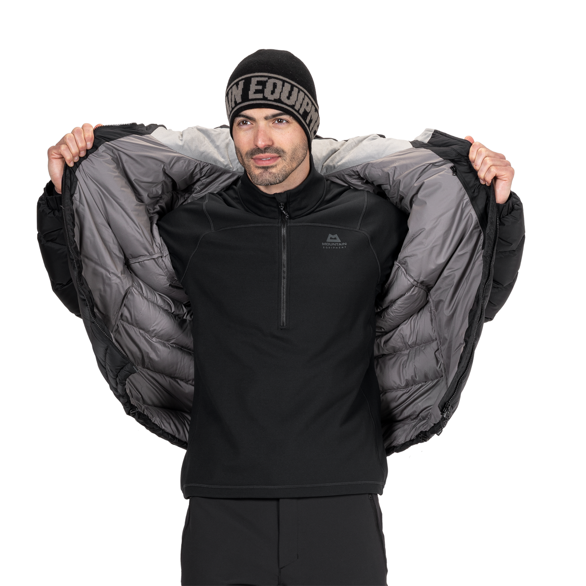 Mountain Equipment Men's Lightline 700 Fill Hooded Down Insulated Jacket (Black)