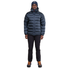 Load image into Gallery viewer, Mountain Equipment Men&#39;s Lightline 700 Fill Hooded Down Insulated Jacket (Blue Nights/Cosmo Lining)
