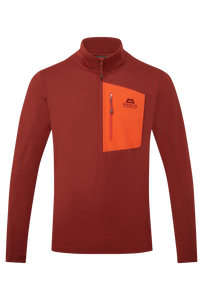 Mountain Equipment Men's Lumiko Half Zip Fleece Top (Merlot/Cardinal)