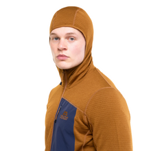 Load image into Gallery viewer, Mountain Equipment Men&#39;s Lumiko Hooded Full Zip Fleece (Walnut/Cosmos)
