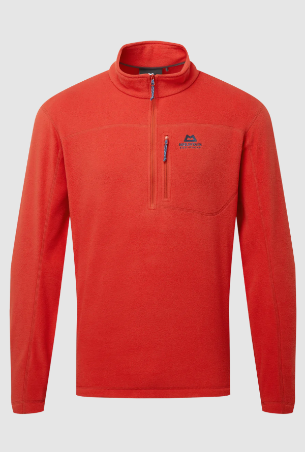 Mountain Equipment Men s Micro Zip T Fleece Top Red Rock