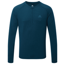 Load image into Gallery viewer, Mountain Equipment Men&#39;s Nava Long Sleeve Zip Technical Tee (Majolica Blue)
