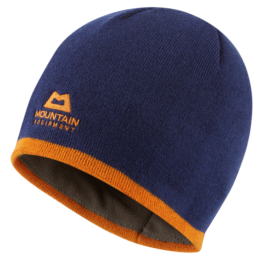 Mountain Equipment Unisex Plain Knitted Beanie Hat (Admiral Blue/Rust)