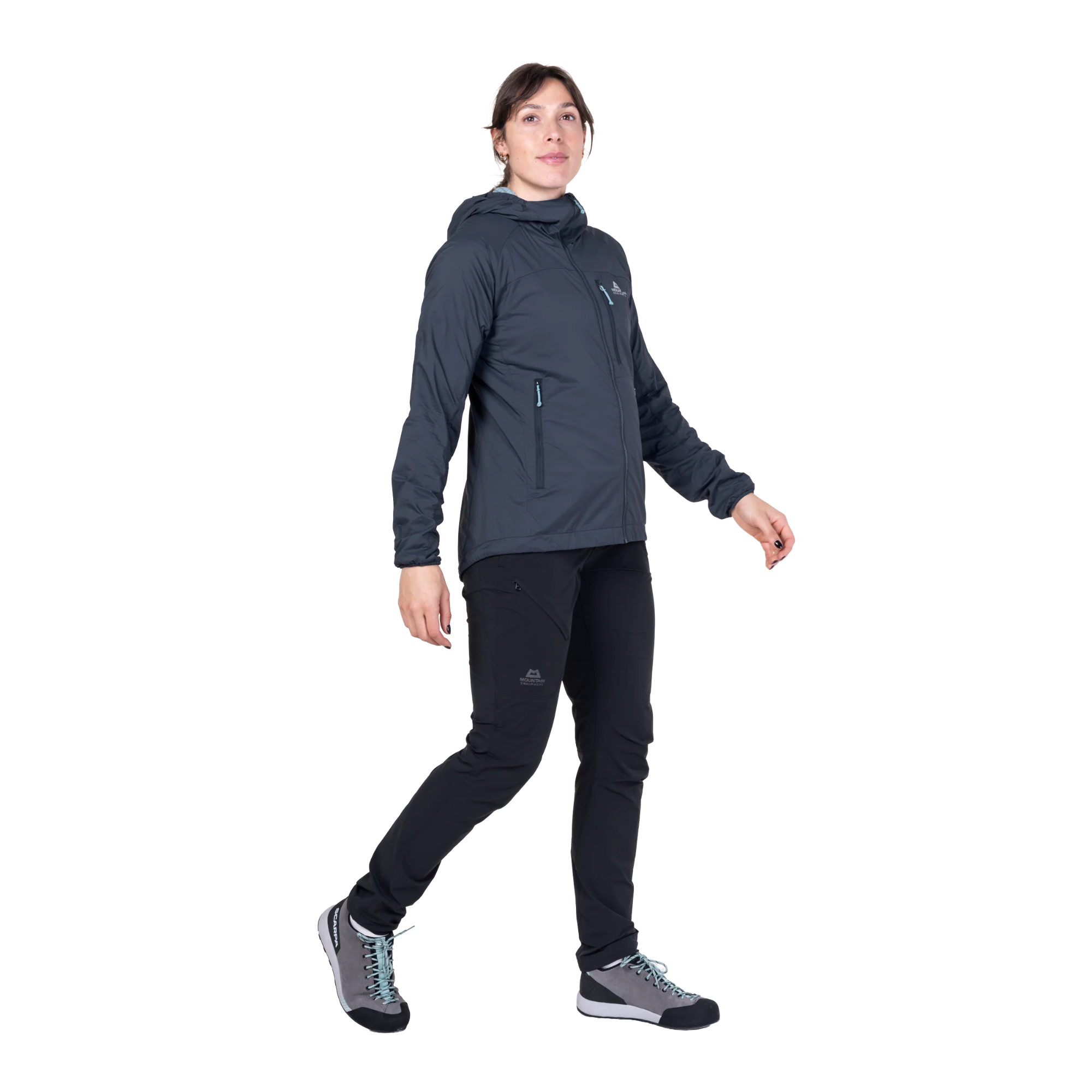 Mountain Equipment Women's Aerotherm Hooded Softshell Jacket (Blue Nights)