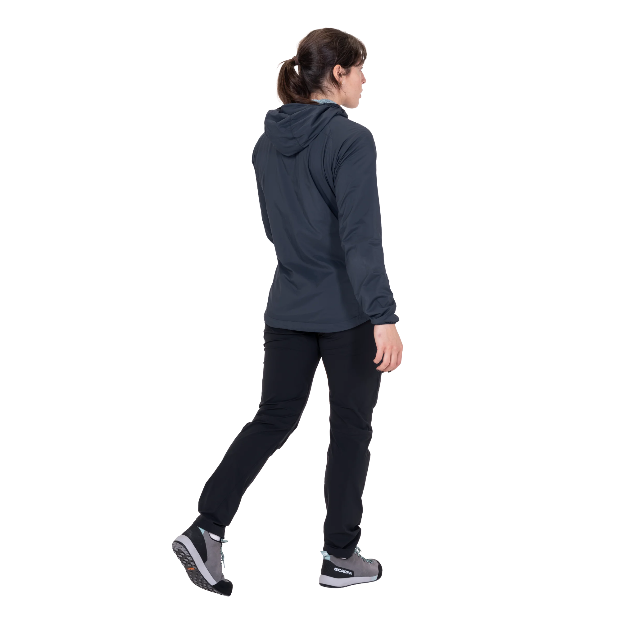 Mountain Equipment Women's Aerotherm Hooded Softshell Jacket (Blue Nights)