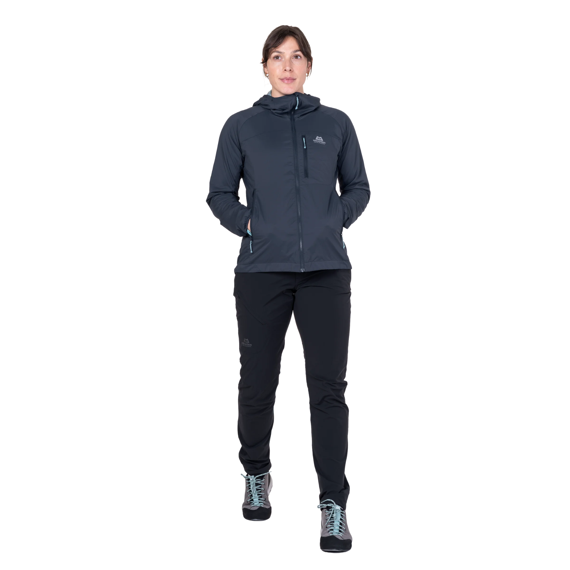 Mountain Equipment Women's Aerotherm Hooded Softshell Jacket (Blue Nights)