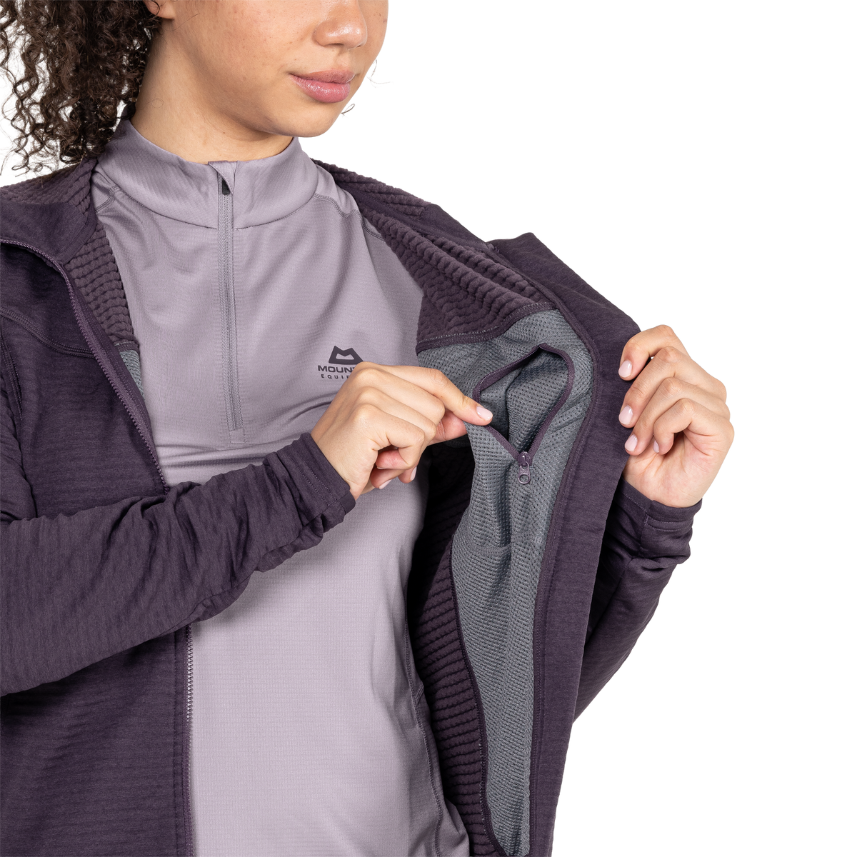 Mountain Equipment Women's Apiro Hooded Full Zip Fleece (Nightshade)
