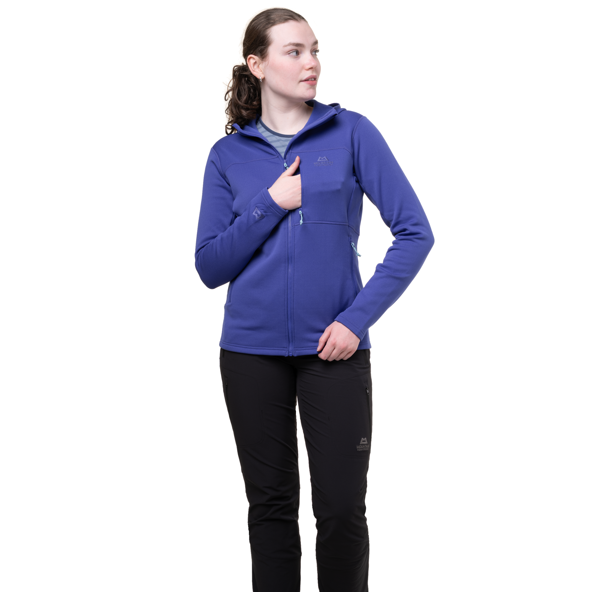 Mountain Equipment Women's Durian Hooded Full Zip Fleece (Clematis)
