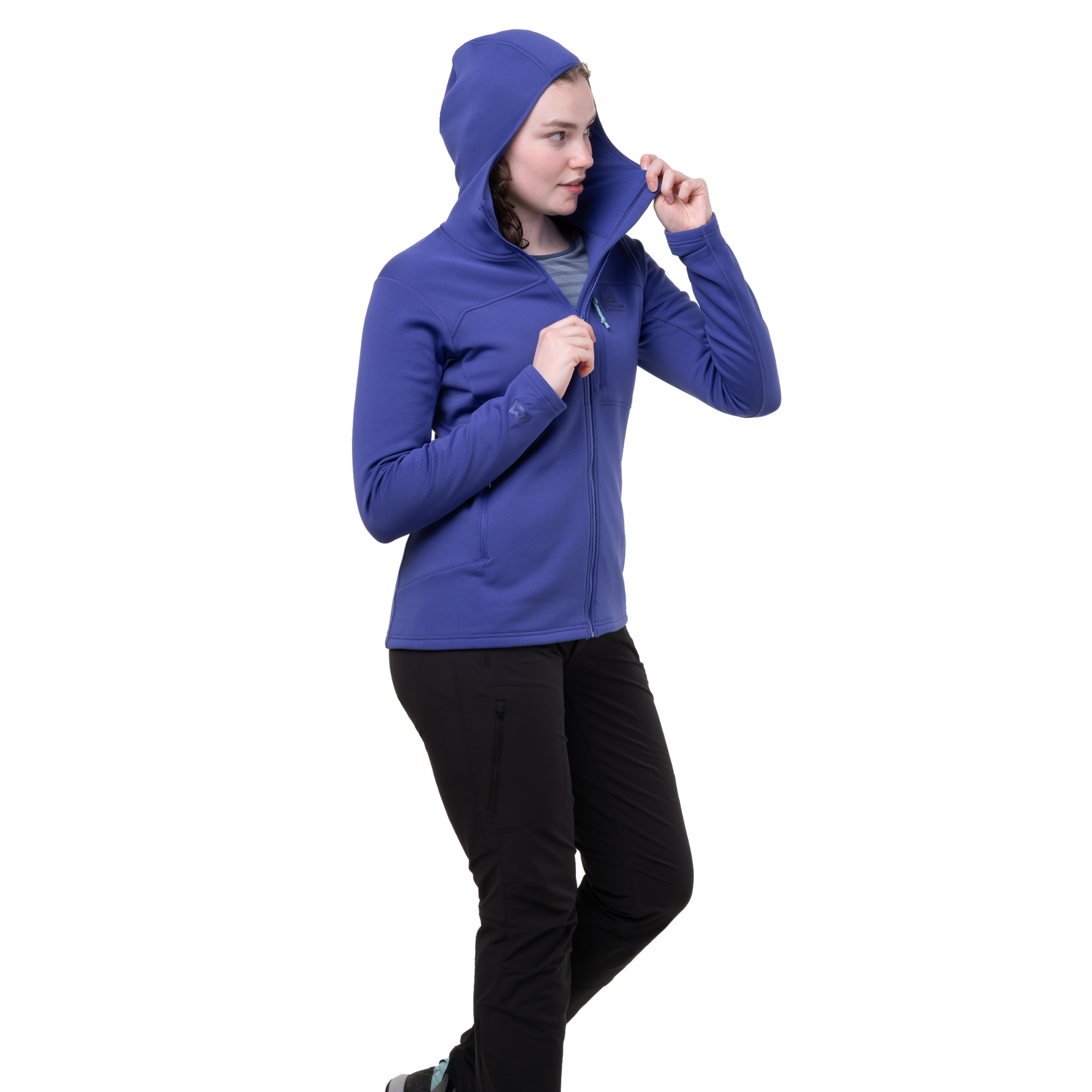 Mountain Equipment Women's Durian Hooded Full Zip Fleece (Clematis)