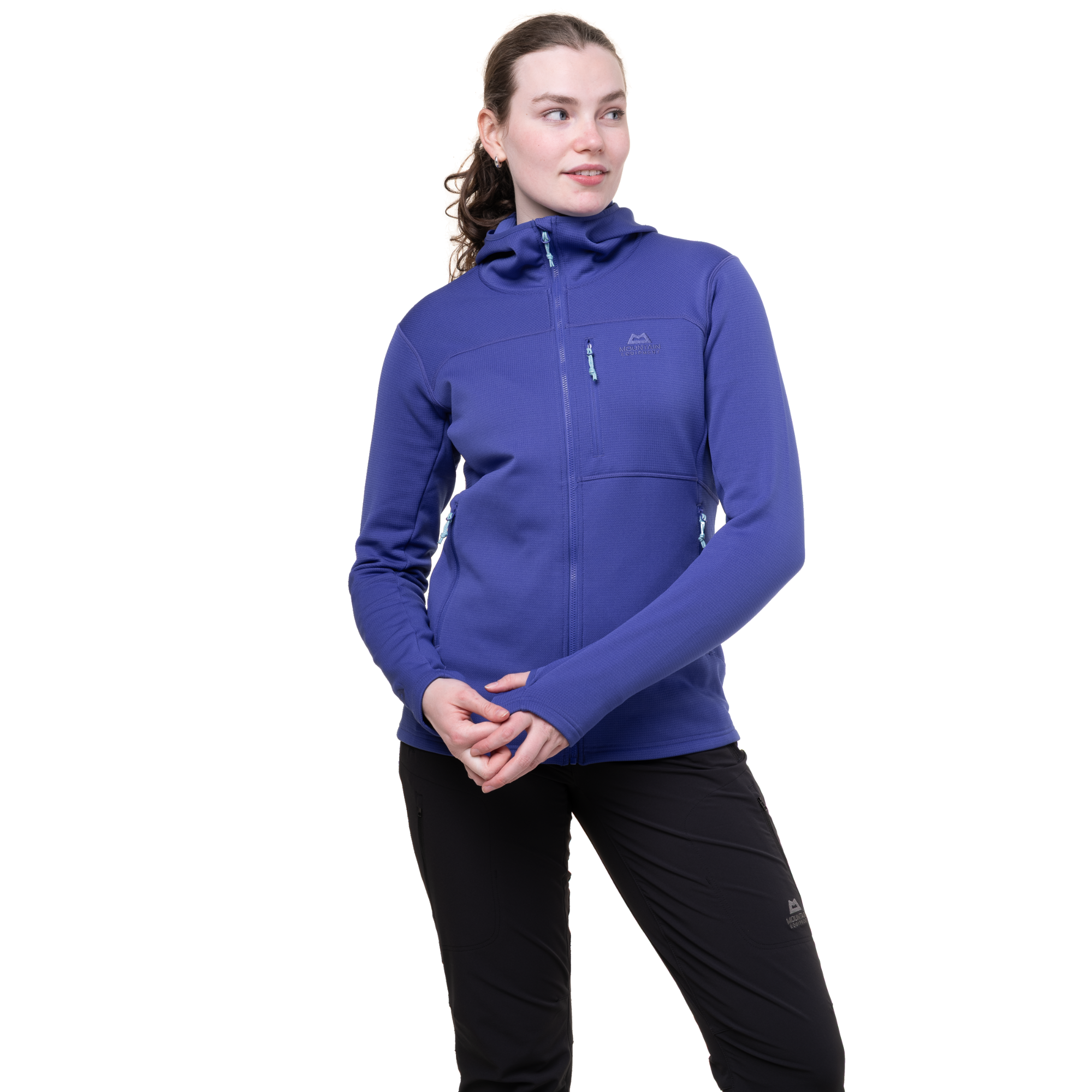 Mountain Equipment Women's Durian Hooded Full Zip Fleece (Clematis)