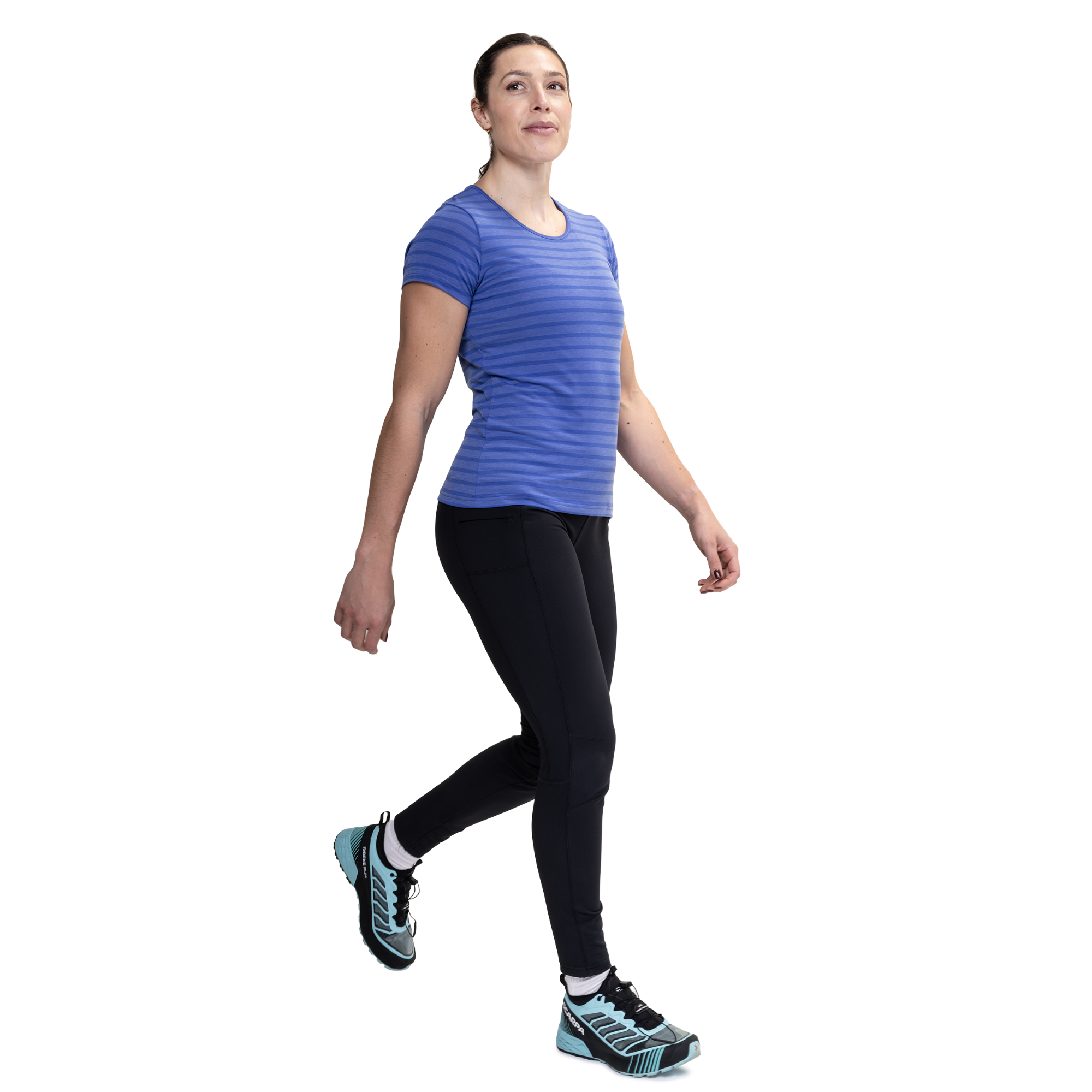 Mountain Equipment Women's Groundup Stripe Short Sleeve Technical Tee (Vivid Stripe)