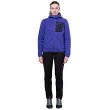 Load image into Gallery viewer, Mountain Equipment Women&#39;s Highpile Hooded Full Zip Fleece (Clematis/Cosmos)
