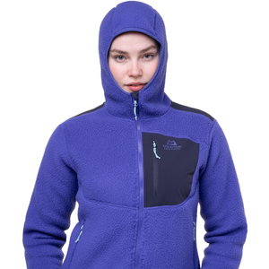 Mountain Equipment Women's Highpile Hooded Full Zip Fleece (Clematis/Cosmos)