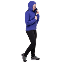 Load image into Gallery viewer, Mountain Equipment Women&#39;s Highpile Hooded Full Zip Fleece (Clematis/Cosmos)
