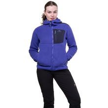 Load image into Gallery viewer, Mountain Equipment Women&#39;s Highpile Hooded Full Zip Fleece (Clematis/Cosmos)
