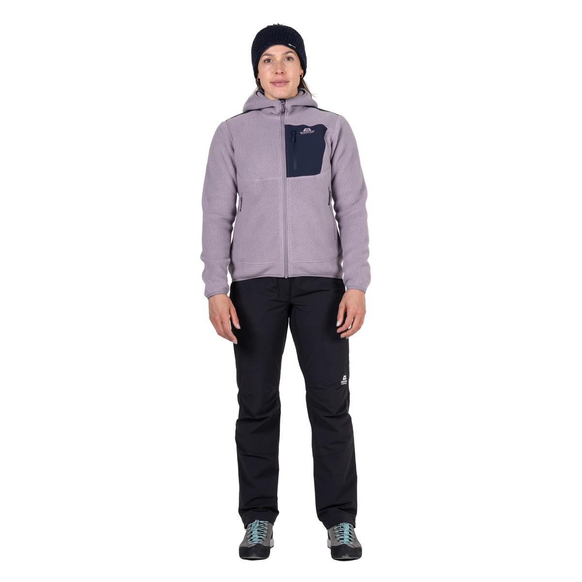 Mountain Equipment Women's Highpile Hooded Full Zip Fleece (Allium/Cosmos)
