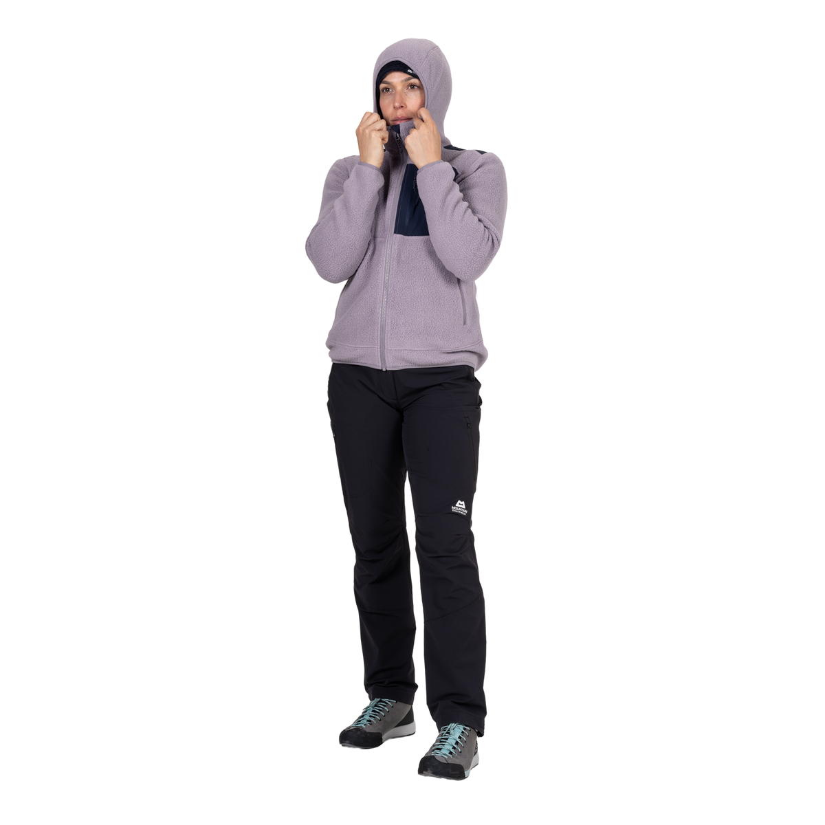 Mountain Equipment Women's Highpile Hooded Full Zip Fleece (Allium/Cosmos)