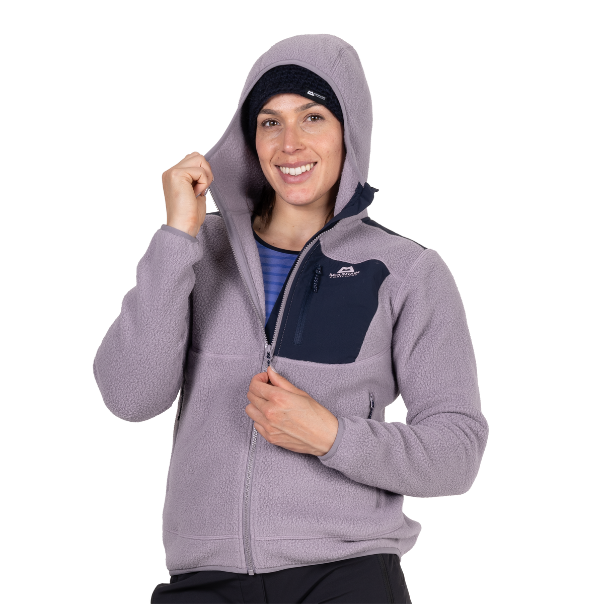 Mountain Equipment Women's Highpile Hooded Full Zip Fleece (Allium/Cosmos)