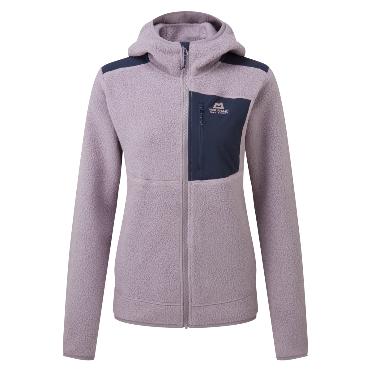 Mountain Equipment Women's Highpile Hooded Full Zip Fleece (Allium/Cosmos)