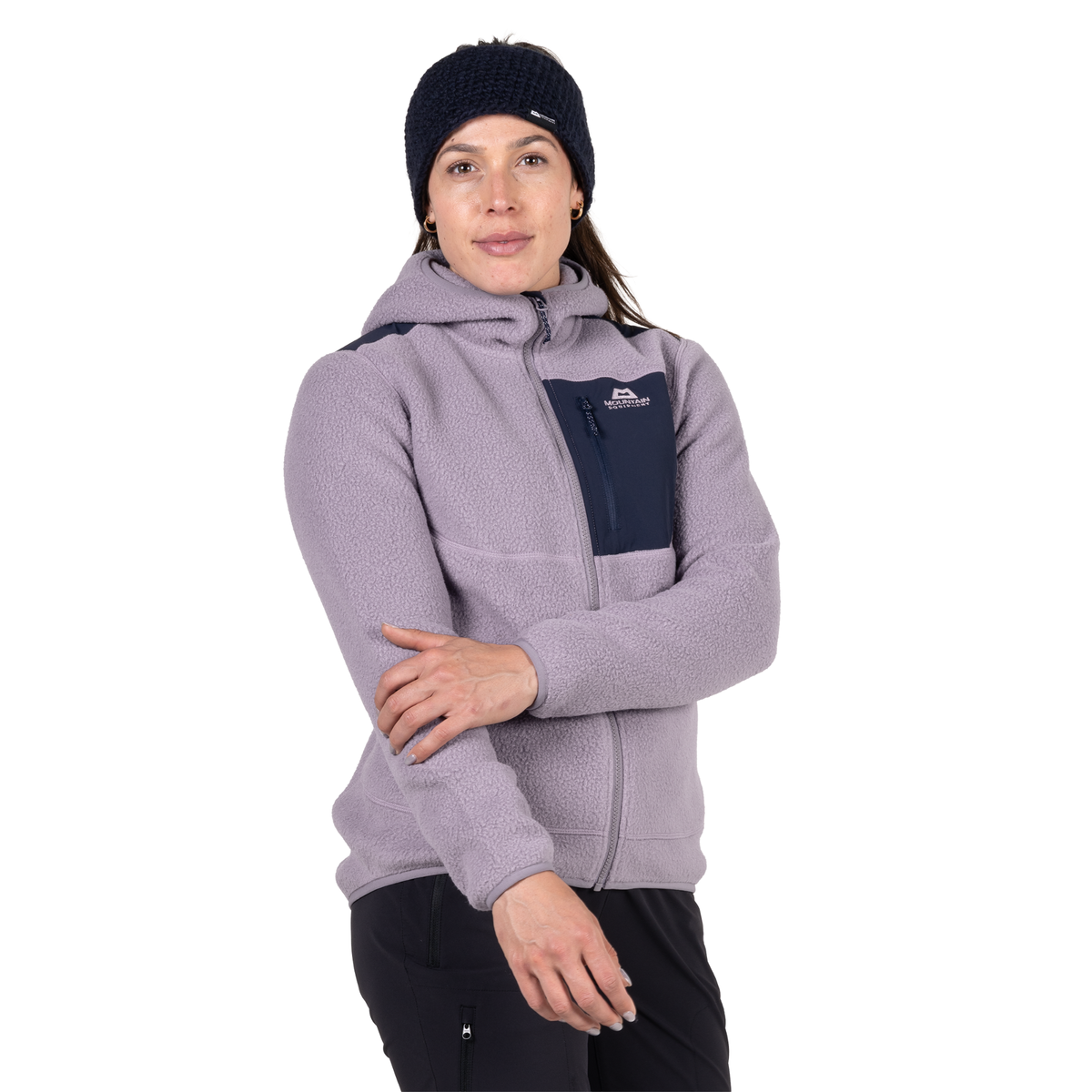 Mountain Equipment Women's Highpile Hooded Full Zip Fleece (Allium/Cosmos)