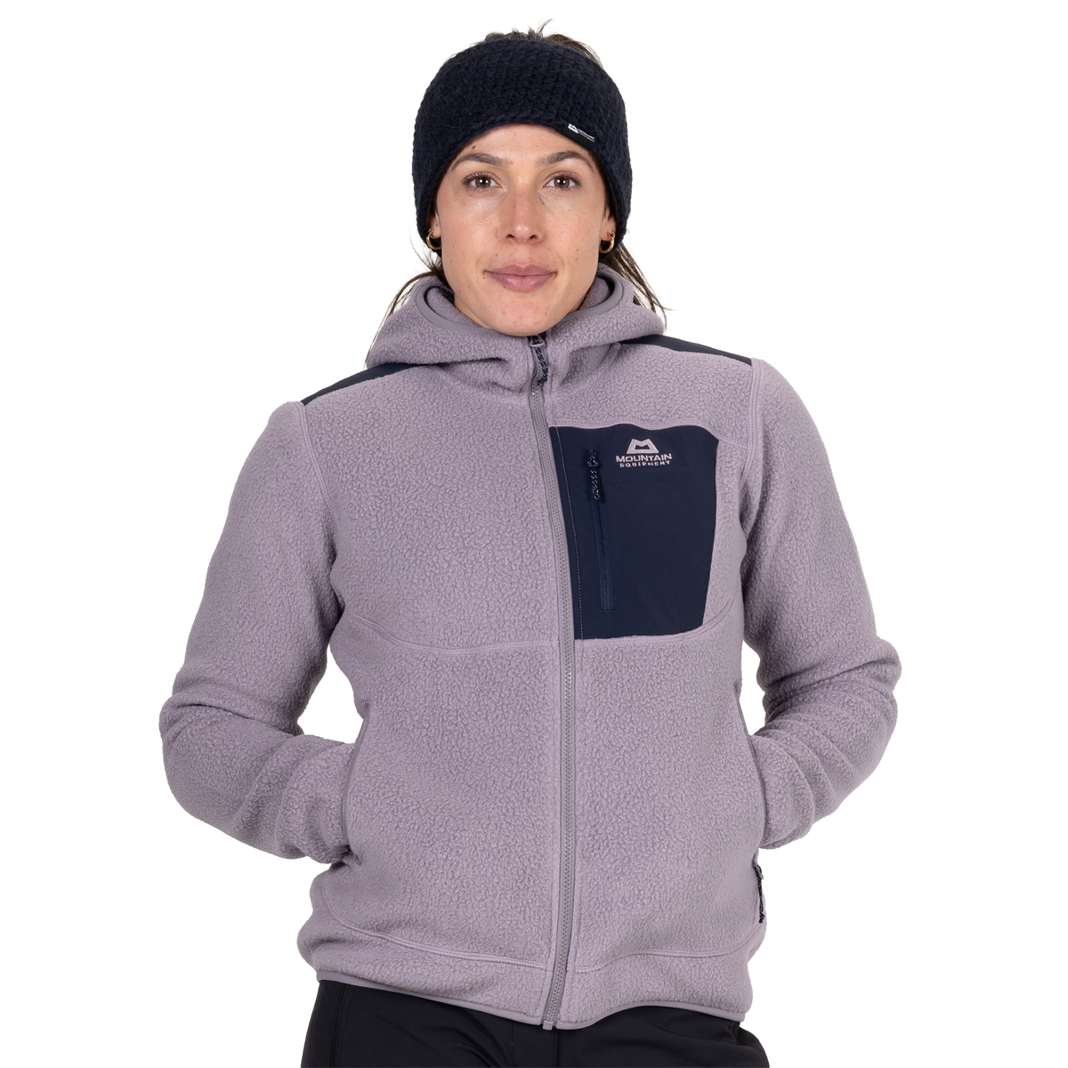 Mountain Equipment Women's Highpile Hooded Full Zip Fleece (Allium/Cosmos)