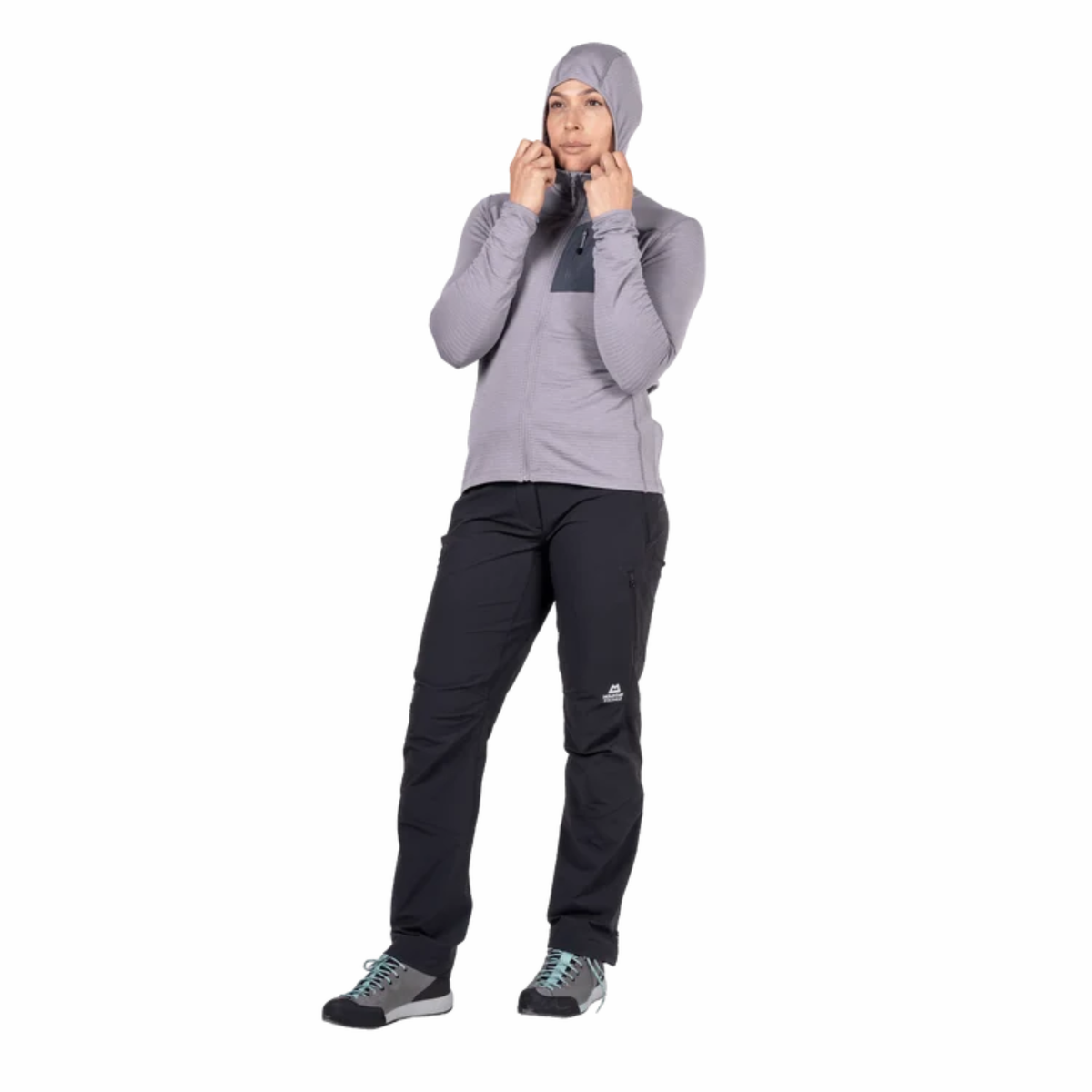 Mountain Equipment Women's Lumiko Hooded Full Zip Fleece Me-02325 Allium Ombre ME-008756