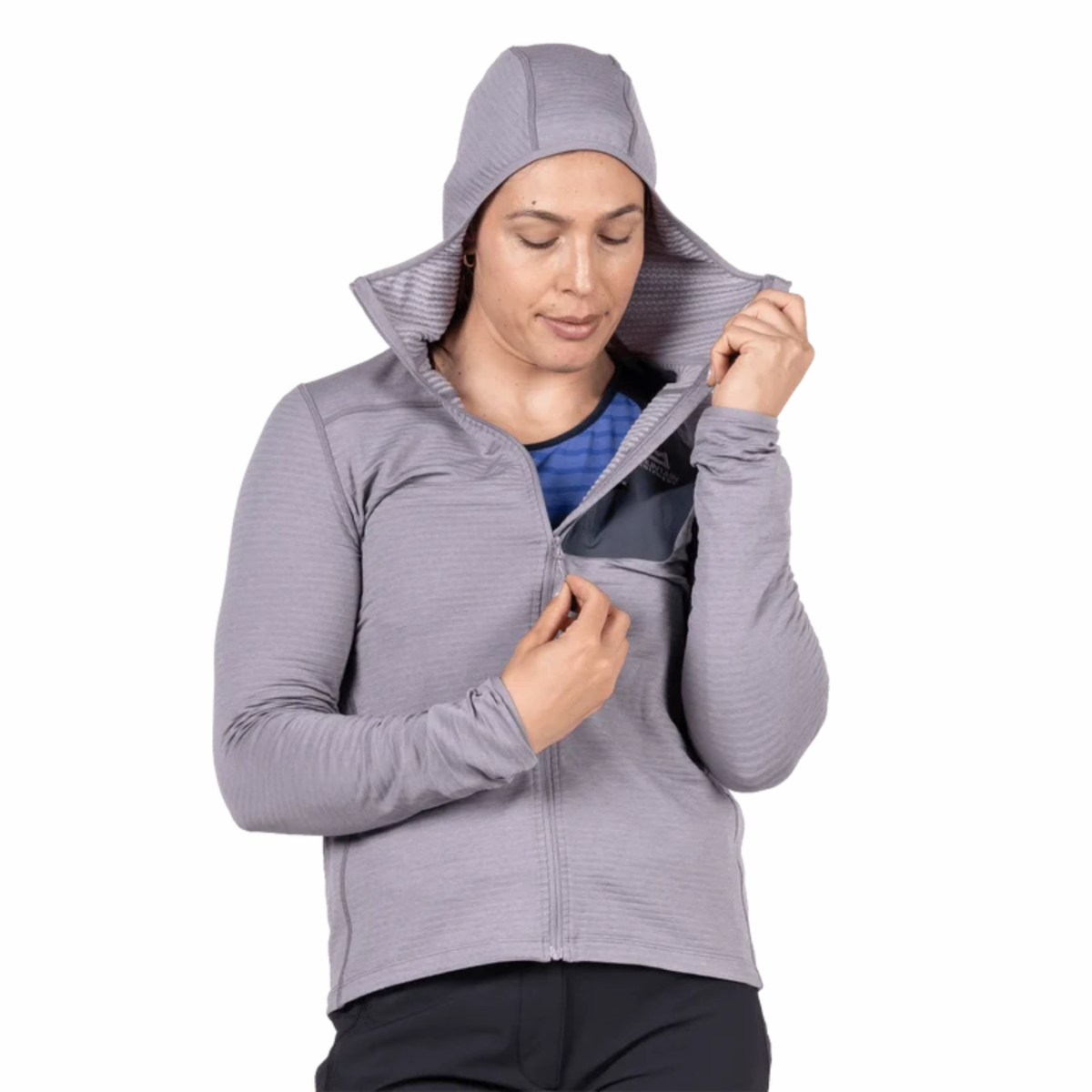 Mountain Equipment Women's Lumiko Hooded Full Zip Fleece Me-02325 Allium Ombre ME-008756