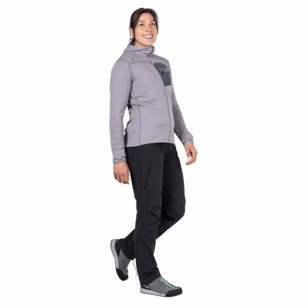 Mountain Equipment Women's Lumiko Hooded Full Zip Fleece Me-02325 Allium Ombre ME-008756