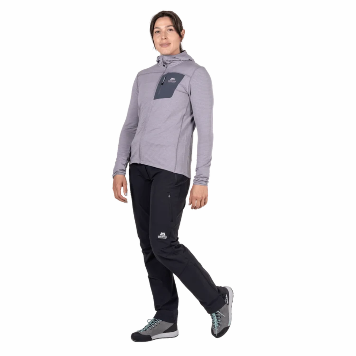 Mountain Equipment Women's Lumiko Hooded Full Zip Fleece Me-02325 Allium Ombre ME-008756