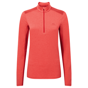 Mountain Equipment Women's Nava Long Sleeve Half Zip Technical Top (Hibiscus/Capsicum)