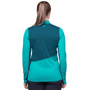 Mountain Equipment Women's Nava Long Sleeve Zip Technical Top (Topaz/Majolica)