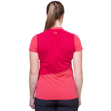 Load image into Gallery viewer, Mountain Equipment Women&#39;s Nava Short Sleeve Half Zip Technical Tee (Hibiscus/Capsicum)
