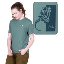 Load image into Gallery viewer, Mountain Equipment Women's Podus Organic Cotton Short Sleeve Tee (Goblin Blue)
