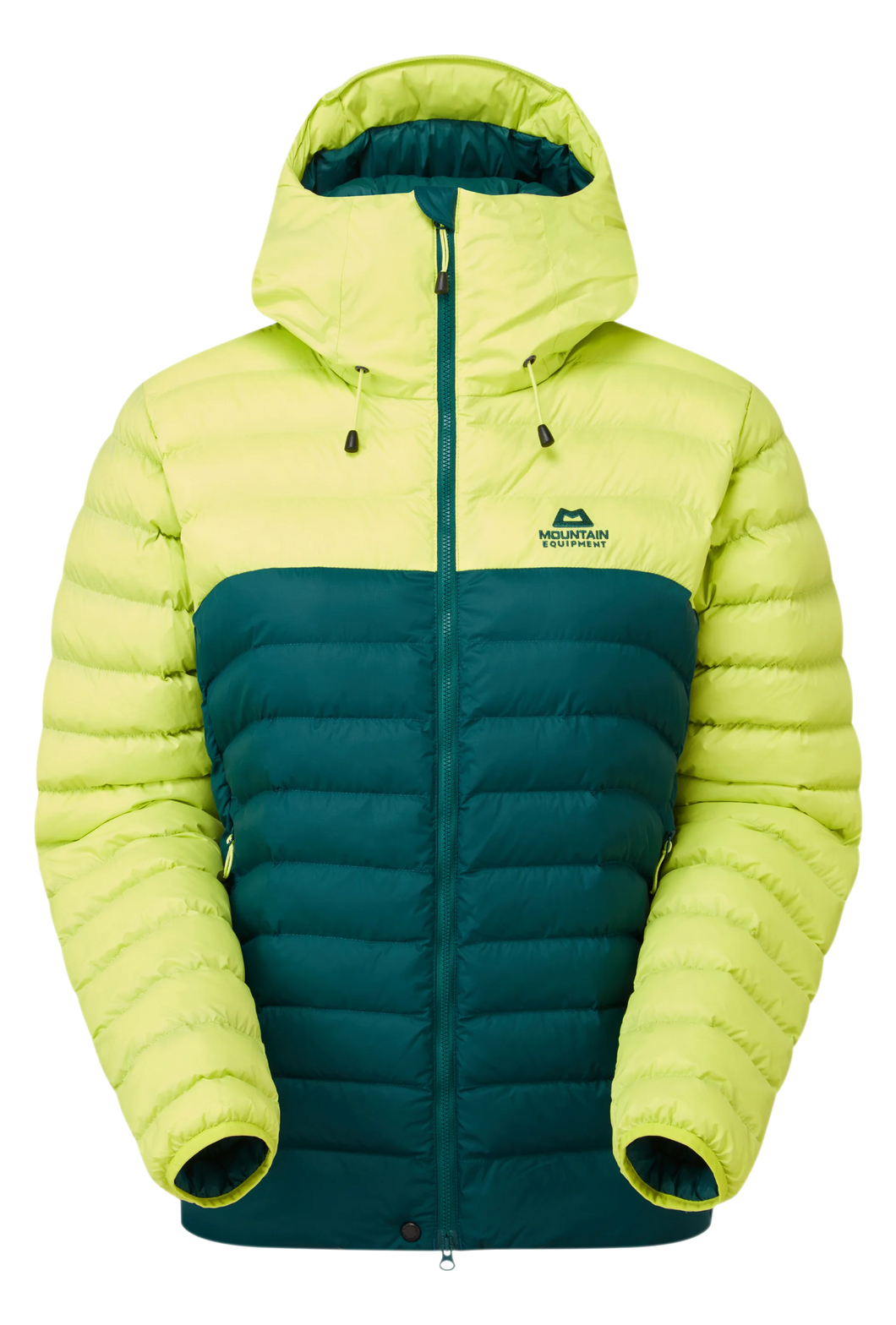 Mountain Equipment Women's Superflux Hooded Insulated Jacket (D Teal/Fresh Green)