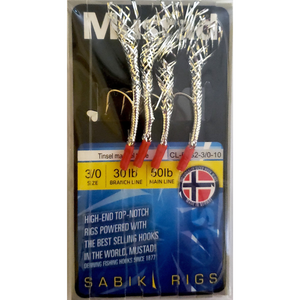 Mustad Sabiki Hook Rig (Size 3/0)(Tinsel Mackerel) – Landers