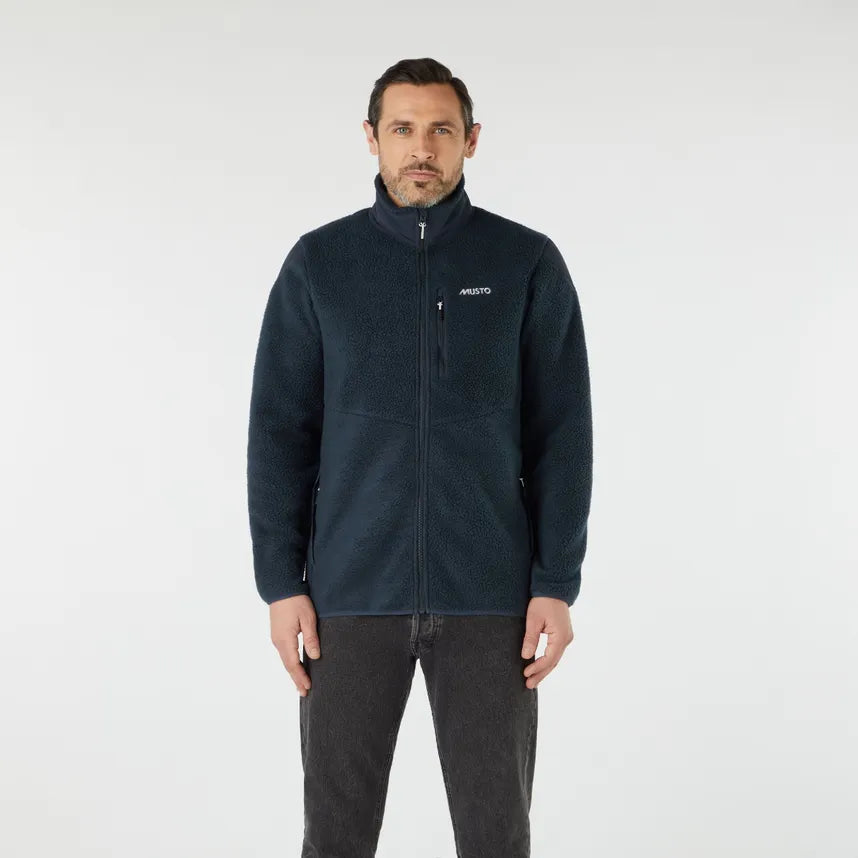 Musto Men's Nautic Full Zip Pile Fleece (Navy)