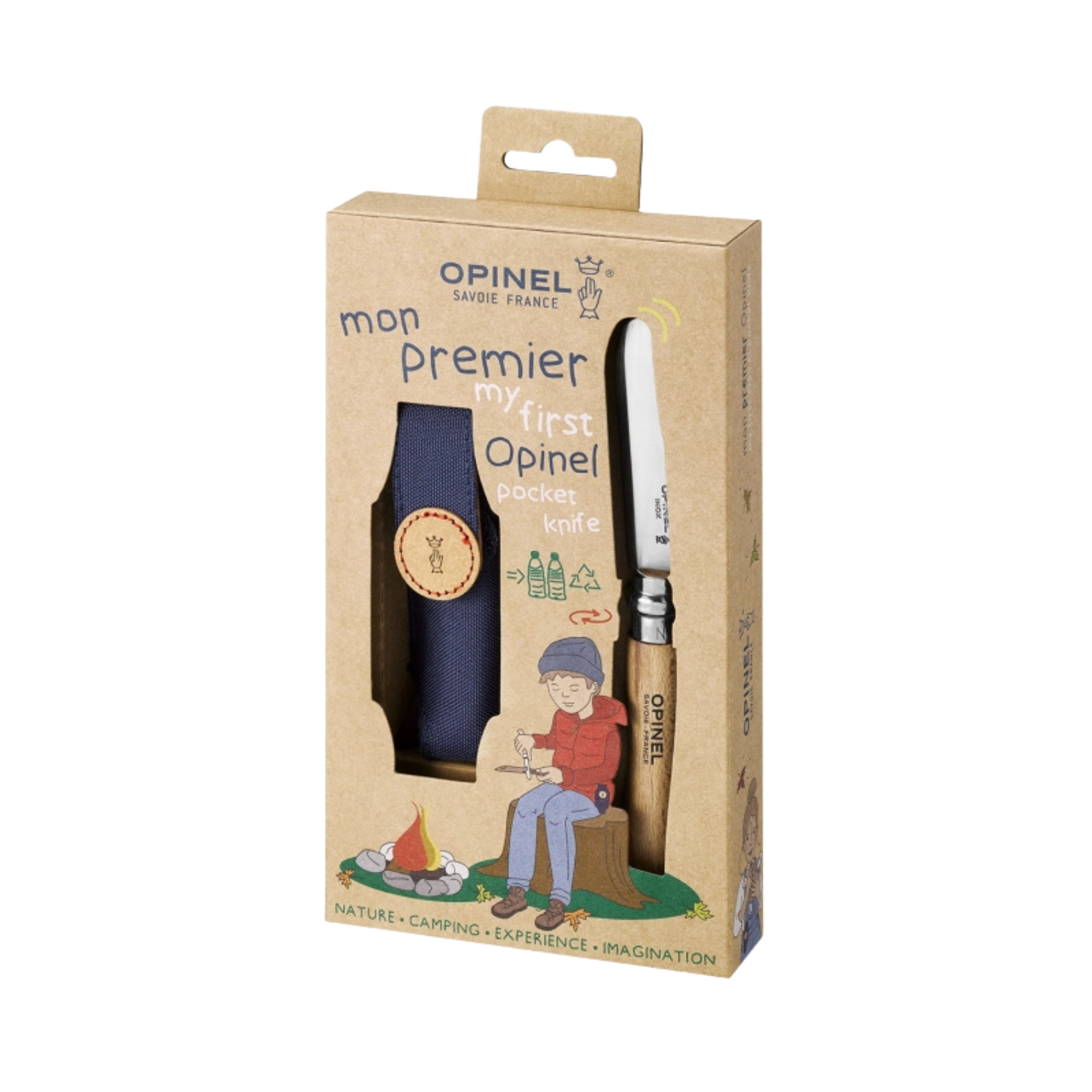 My First Opinel Kids Boxset (Round-Tipped Folding Knife + Sheath)