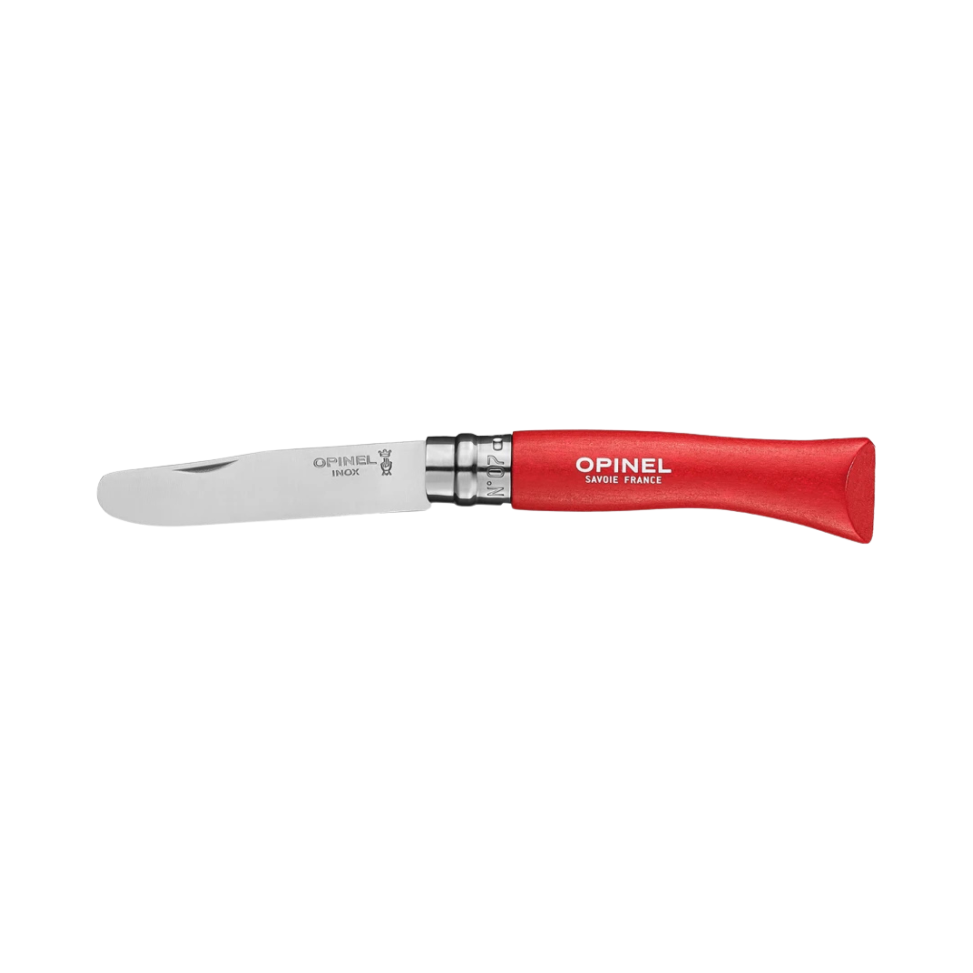 My First Opinel Kids #7 Stainless Steel Round Ended Knife (Red)