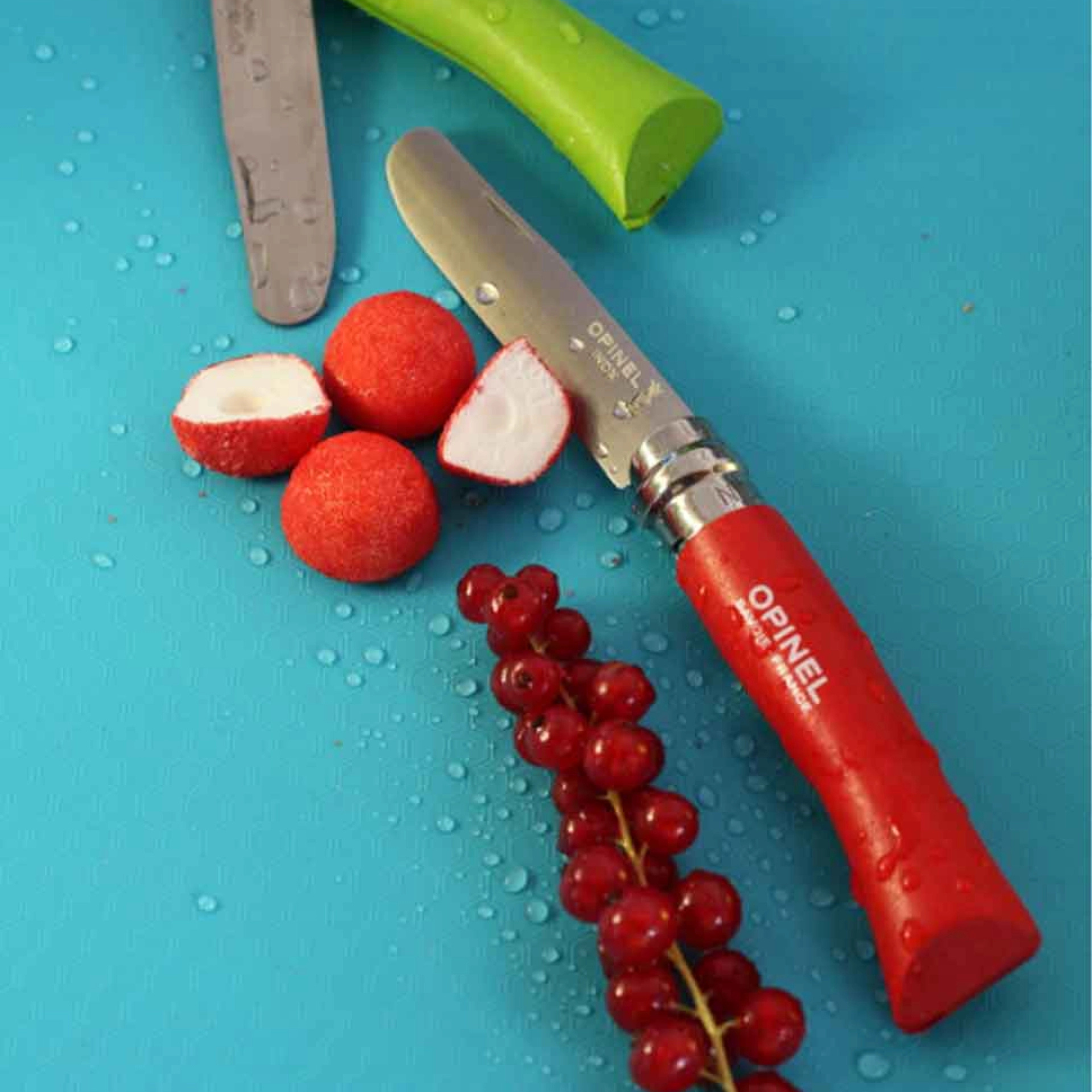 My First Opinel Kids #7 Stainless Steel Round Ended Knife (Red)