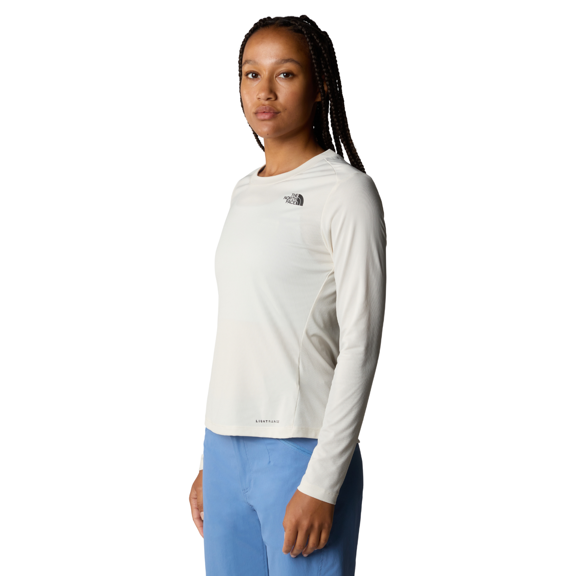 The North Face Women s Shadow UPF40 Long Sleeve Tech Tee White Dune Landers Outdoor World Ireland s Adventure Outdoor Store