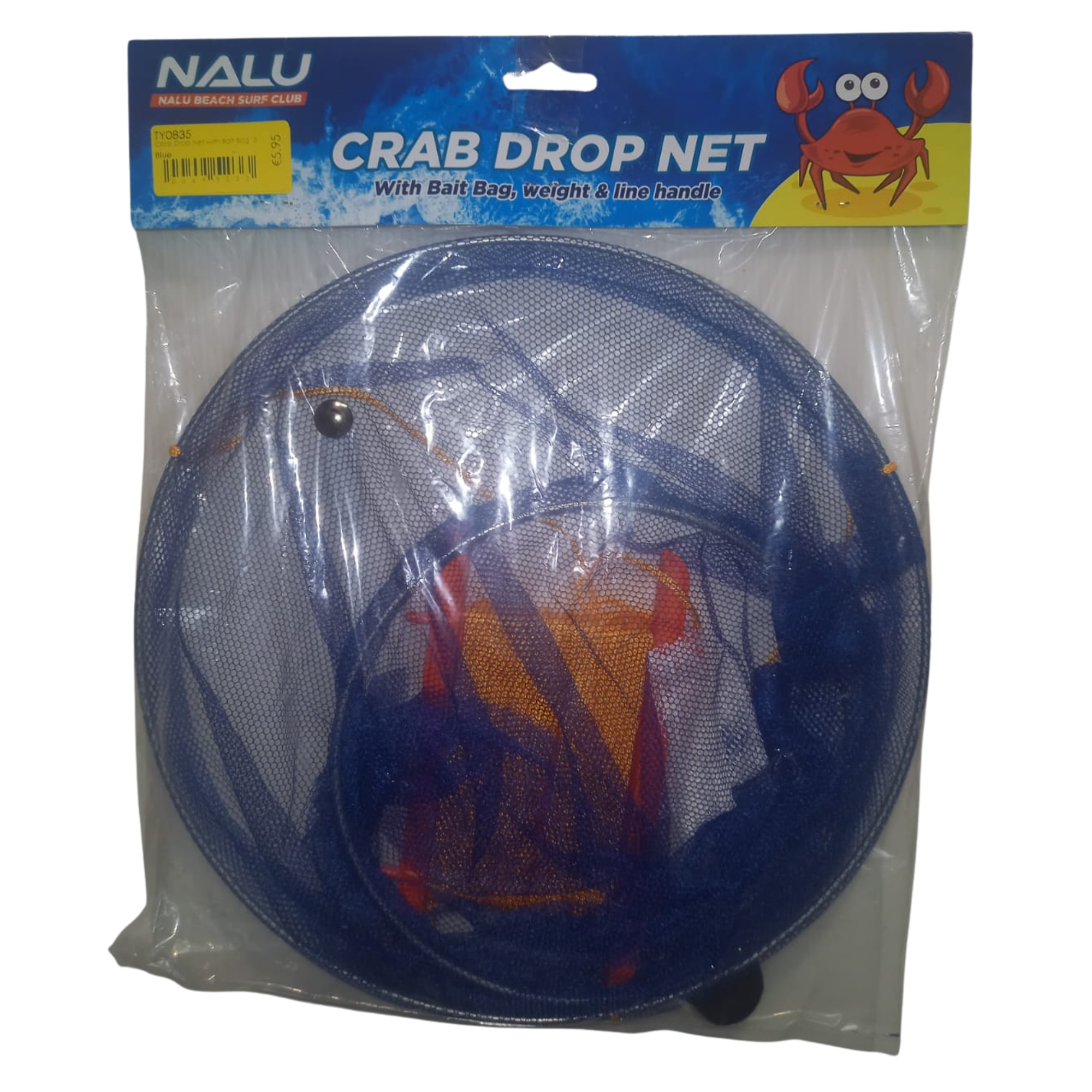 Nalu Kids Crab Drop Net with Bait Bag (Blue)
