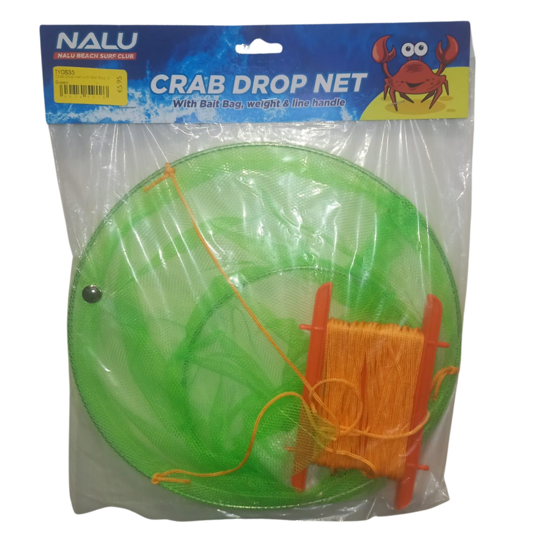 Nalu Kids Crab Drop Net with Bait Bag (Green)