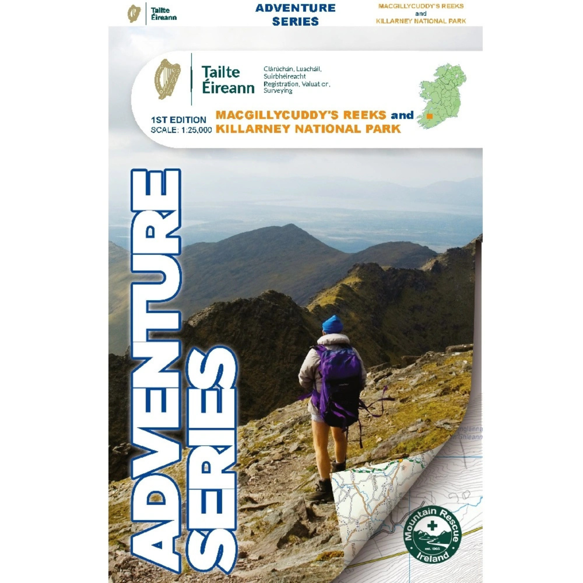 OSI Adventure Series Map: MacGillycuddy’s Reeks & Killarney National Park (1:25,000)