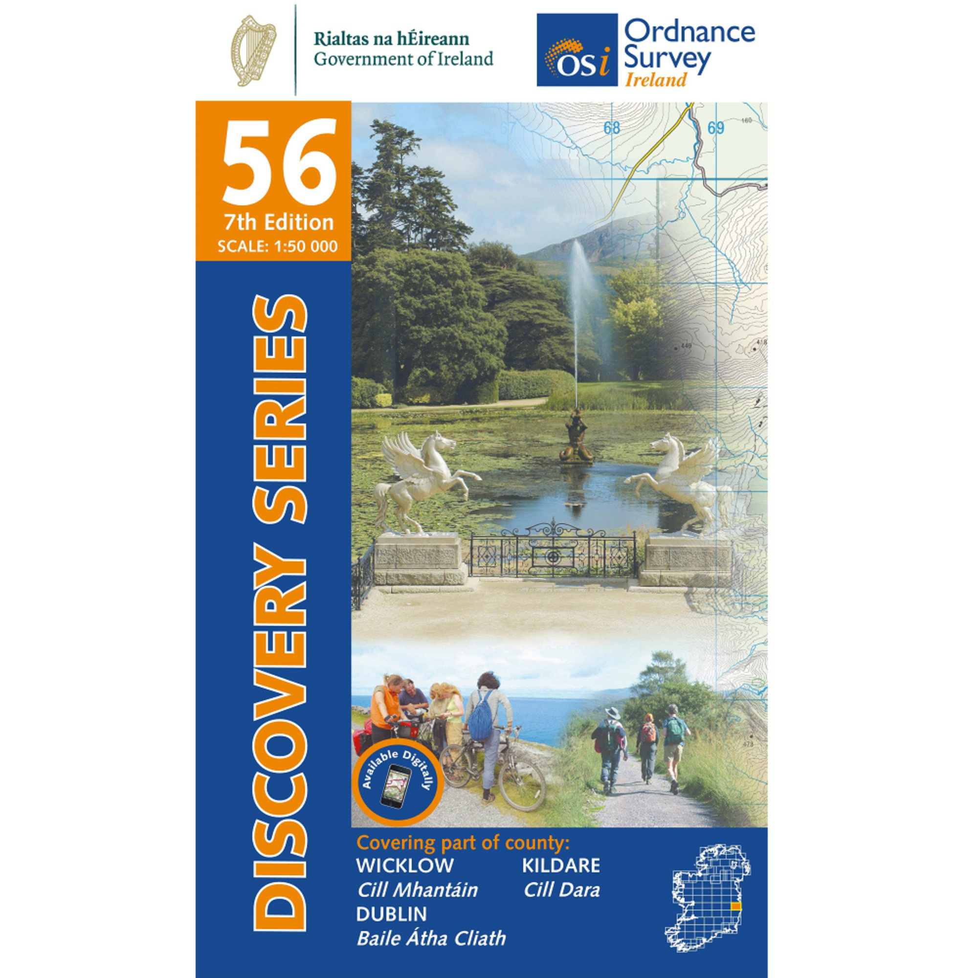 OSI Discovery Map 56 Laminated Part of Dublin, Kildare & Wicklow 1:50,000 OSI56LF