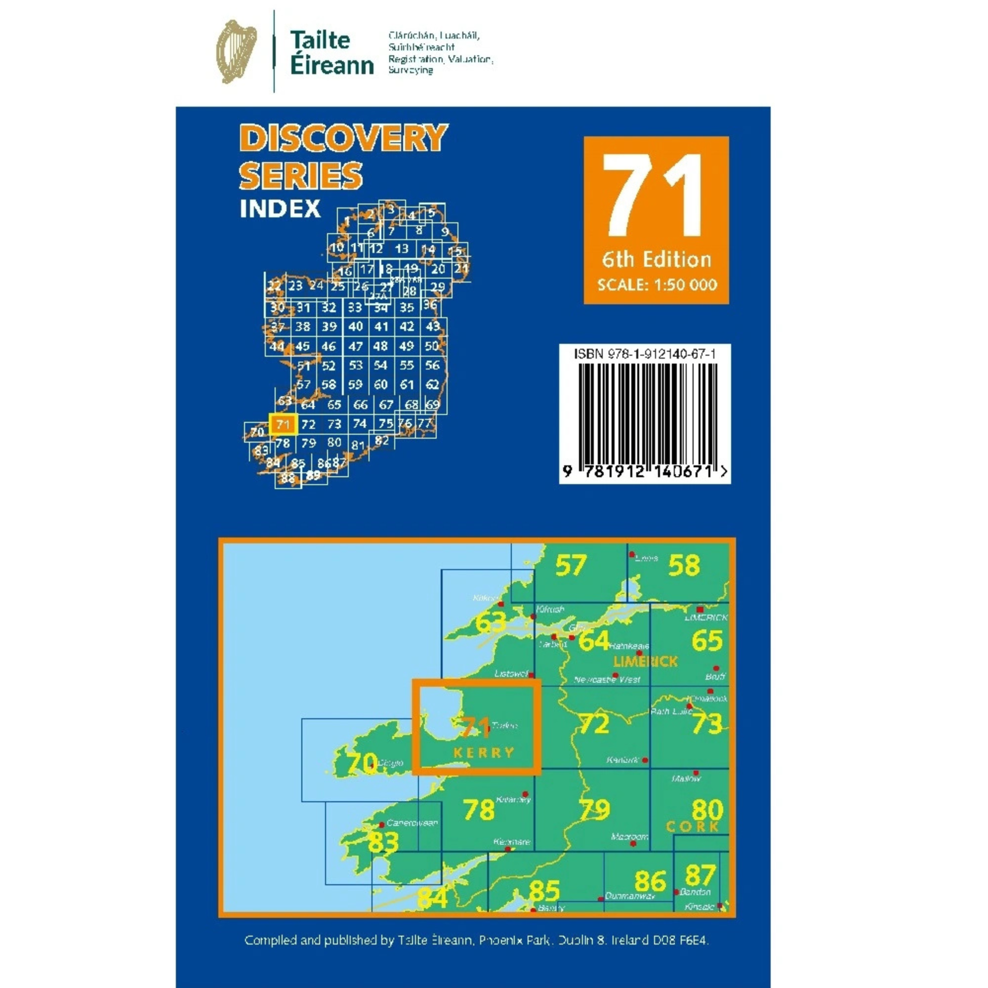 OSI Discovery Map 71 Part of Kerry 1:50,000 OSI71