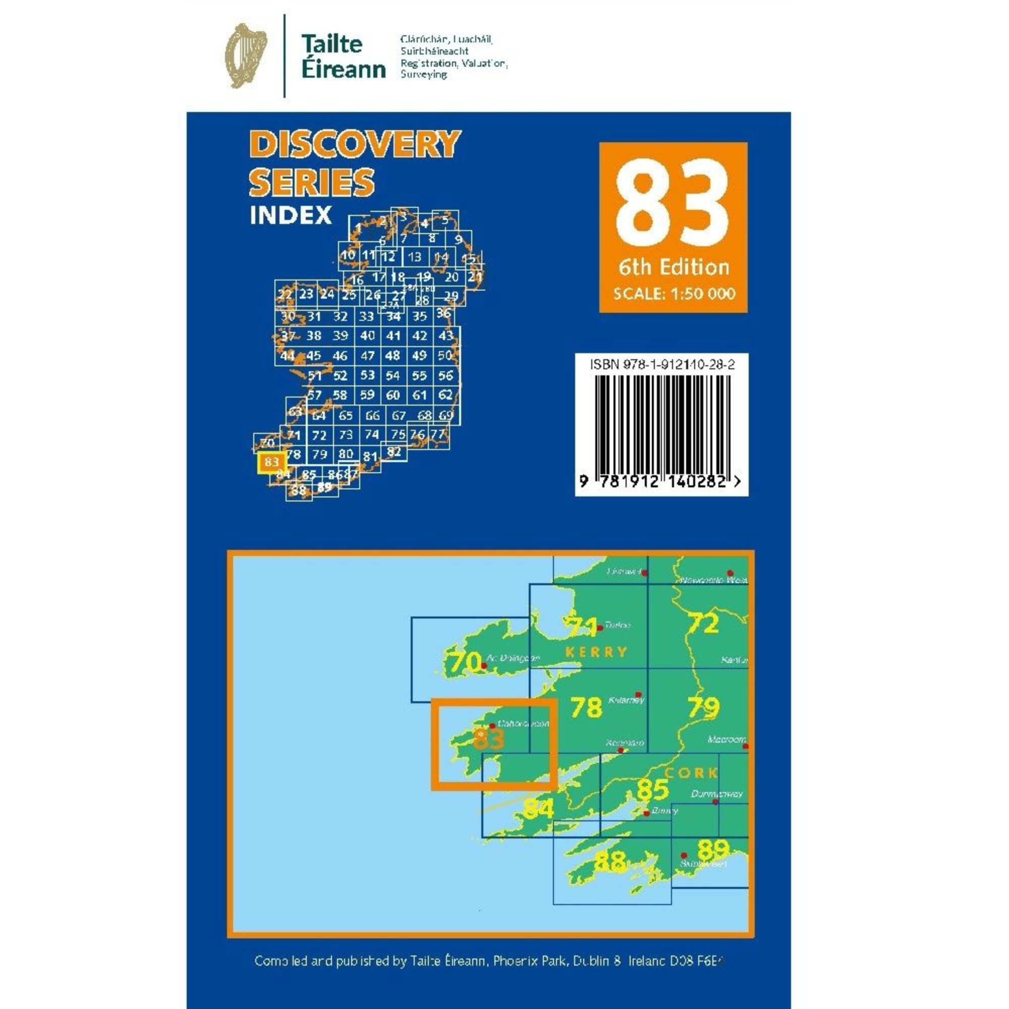 OSI Discovery Map 83 - Laminated (Part of Kerry)(1:50,000)