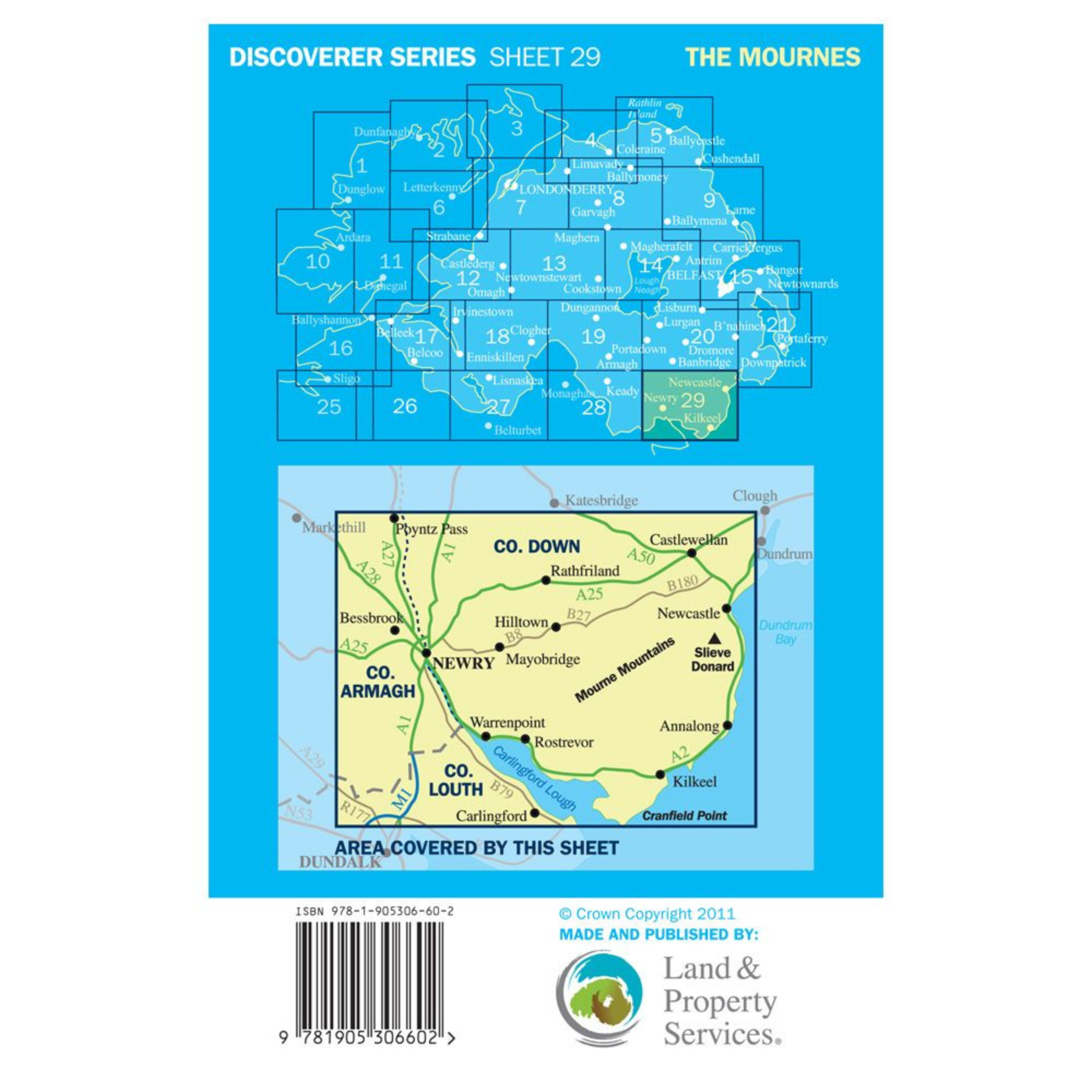 OSNI Discoverer Map 29 (The Mournes)(1:50,000)