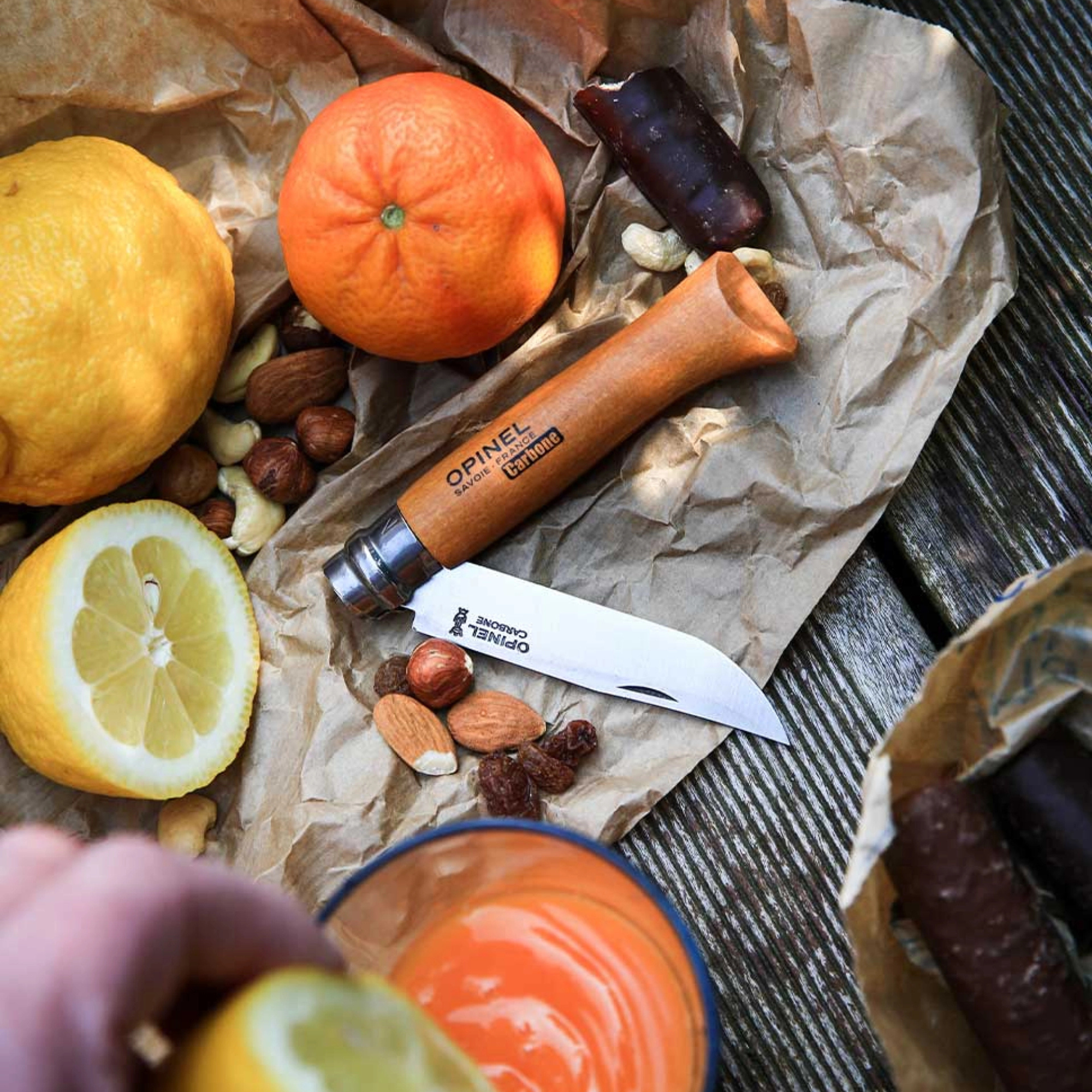 Opinel #10 Carbon Blade Folding Pocket Knife (Blister Packed)