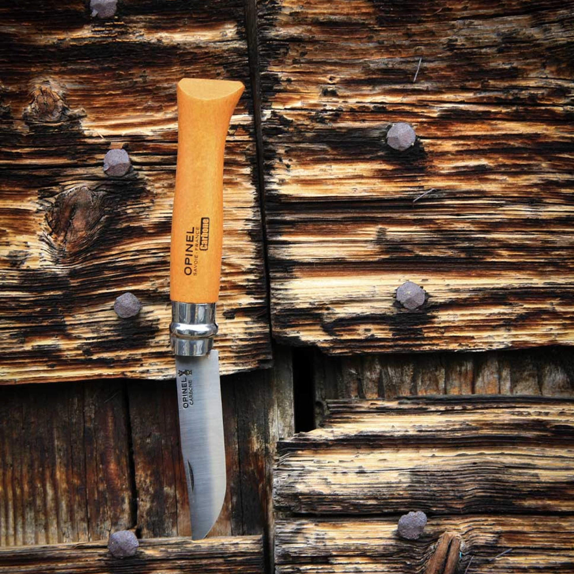 Opinel #10 Carbon Blade Folding Pocket Knife (Blister Packed)