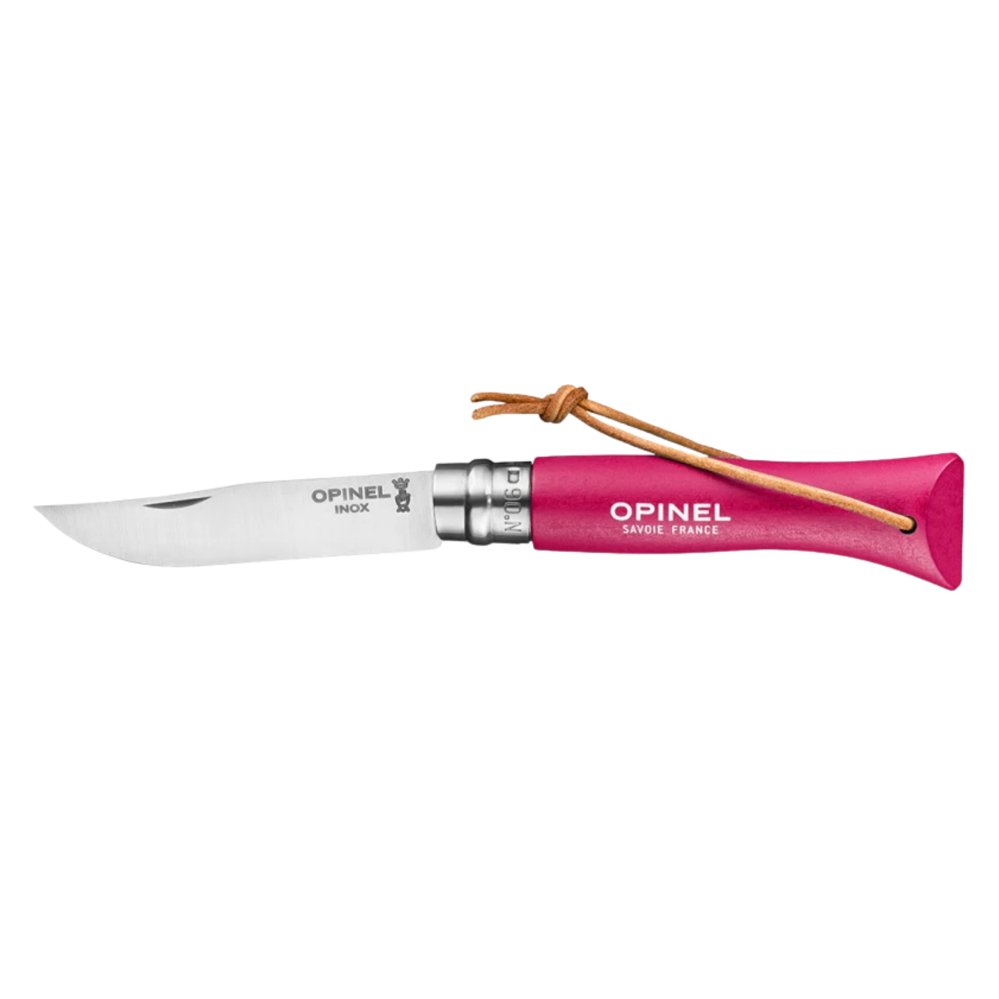 Opinel #6 Stainless Steel Bushwhacker Trekking Folding Pocket Knife (Raspberry)